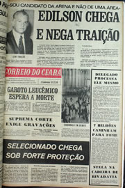 Página do jornal Correio do Ceará de julho de 1974