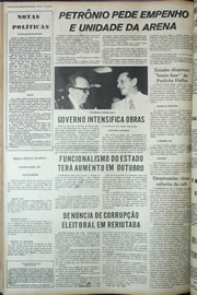 Página do jornal Correio do Ceará de julho de 1974