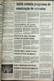 Página do jornal Correio do Ceará de julho de 1974