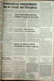 Página do jornal Correio do Ceará de julho de 1974