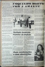 Página do jornal Correio do Ceará de julho de 1974