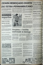 Página do jornal Correio do Ceará de julho de 1974