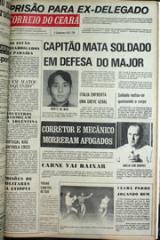 Página do jornal Correio do Ceará de julho de 1974