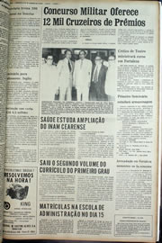 Página do jornal Correio do Ceará de julho de 1974
