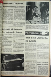 Página do jornal Correio do Ceará de julho de 1974