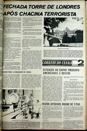 Página do jornal Correio do Ceará de julho de 1974