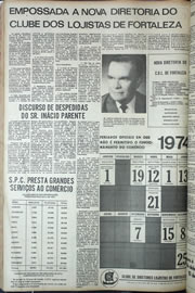 Página do jornal Correio do Ceará de julho de 1974