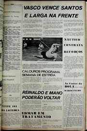Página do jornal Correio do Ceará de julho de 1974