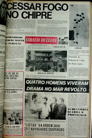 Página do jornal Correio do Ceará de julho de 1974