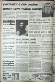 Página do jornal Correio do Ceará de julho de 1974