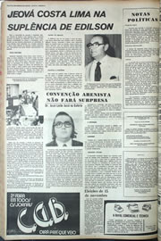 Página do jornal Correio do Ceará de julho de 1974