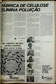 Página do jornal Correio do Ceará de julho de 1974