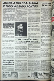 Página do jornal Correio do Ceará de julho de 1974