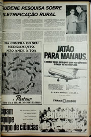 Página do jornal Correio do Ceará de julho de 1974
