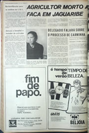 Página do jornal Correio do Ceará de julho de 1974