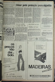 Página do jornal Correio do Ceará de agosto de 1974