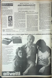 Página do jornal Correio do Ceará de agosto de 1974