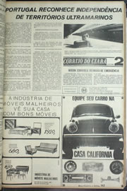 Página do jornal Correio do Ceará de agosto de 1974
