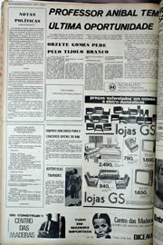 Página do jornal Correio do Ceará de agosto de 1974