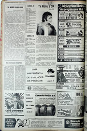 Página do jornal Correio do Ceará de agosto de 1974