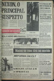 Página do jornal Correio do Ceará de agosto de 1974