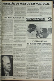 Página do jornal Correio do Ceará de agosto de 1974