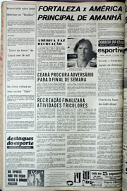 Página do jornal Correio do Ceará de agosto de 1974