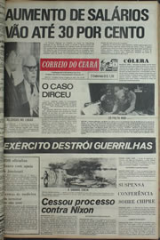 Página do jornal Correio do Ceará de agosto de 1974