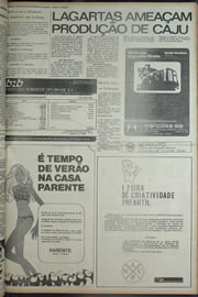 Página do jornal Correio do Ceará de agosto de 1974