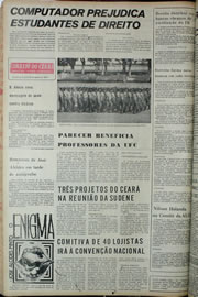 Página do jornal Correio do Ceará de agosto de 1974