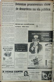 Página do jornal Correio do Ceará de agosto de 1974