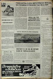Página do jornal Correio do Ceará de agosto de 1974