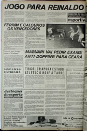 Página do jornal Correio do Ceará de agosto de 1974