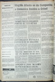 Página do jornal Correio do Ceará de setembro de 1974