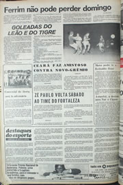 Página do jornal Correio do Ceará de setembro de 1974