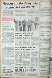 Página do jornal Correio do Ceará de setembro de 1974