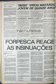 Página do jornal Correio do Ceará de setembro de 1974