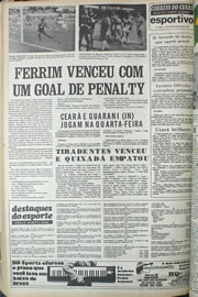 Página do jornal Correio do Ceará de setembro de 1974