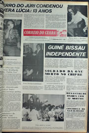 Página do jornal Correio do Ceará de setembro de 1974