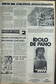Página do jornal Correio do Ceará de setembro de 1974