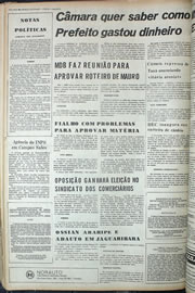Página do jornal Correio do Ceará de setembro de 1974