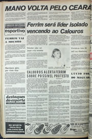 Página do jornal Correio do Ceará de setembro de 1974
