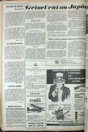 Página do jornal Correio do Ceará de setembro de 1974