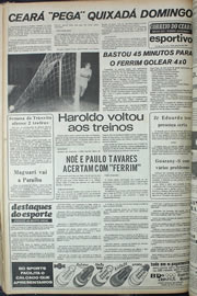 Página do jornal Correio do Ceará de setembro de 1974