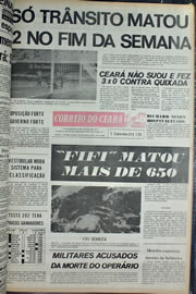 Página do jornal Correio do Ceará de setembro de 1974