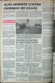 Página do jornal Correio do Ceará de setembro de 1974