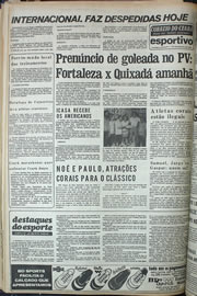 Página do jornal Correio do Ceará de setembro de 1974