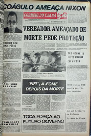 Página do jornal Correio do Ceará de setembro de 1974