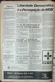 Página do jornal Correio do Ceará de setembro de 1974