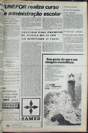 Página do jornal Correio do Ceará de setembro de 1974